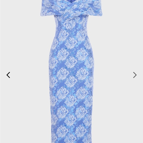 Emmerson Off-Shoulder Floral Jacquard Dress - Picture 2 of 6